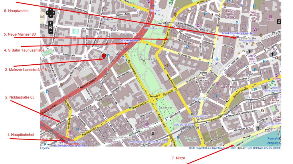 Frankfurt Innenstadt Karte Route Rev 1