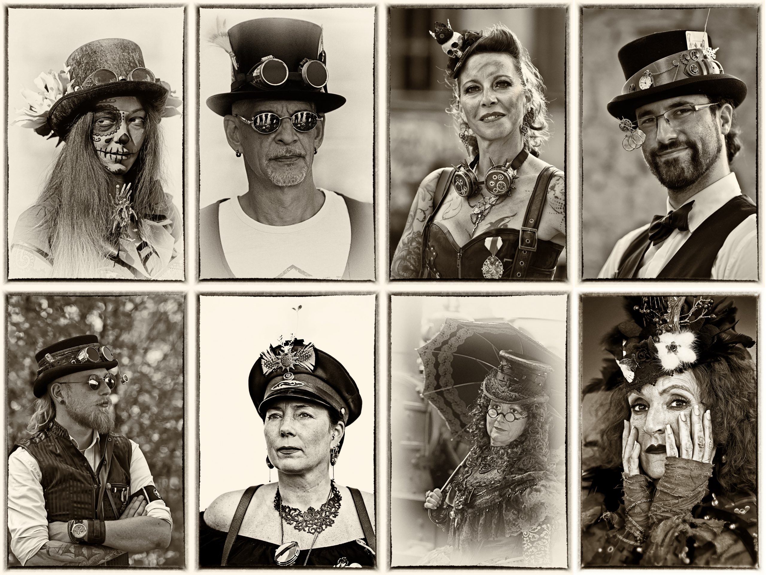 "Portraits beim Steampunkt Event" Jahreswettbewerb 2023 - 1.Platz Serie von Uwe Schmolke